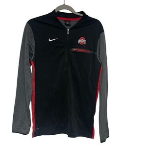 Nike Dri Fit Ohio State Buckeyes Half Zip Running Shirt Mens Small